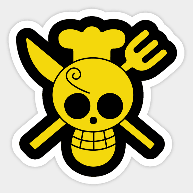 Sanji Jolly Roger 1 Sticker by onepiecechibiproject